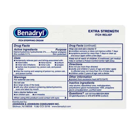 Benadryl Extra Strength Itch Stopping Cream 1oz