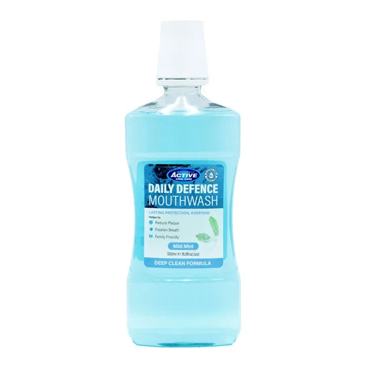 Active Daily Defence Mild Mint Mouthwash 500ml