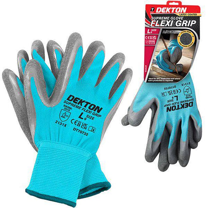 DEKTON SUPREME FLEXI GRIP XL10 GLOVES LATEX COATED