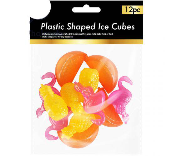 D I D Plastic Shaped Ice Cubes 12pk