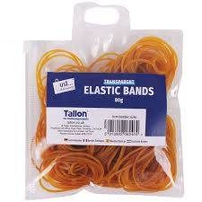 Just Stationery Transparent Elastic Bands 80g