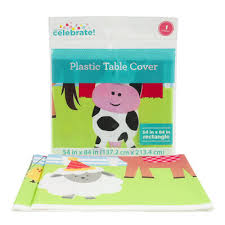 Way to Celebrate Plastic Table Cover 54x84 Barn
