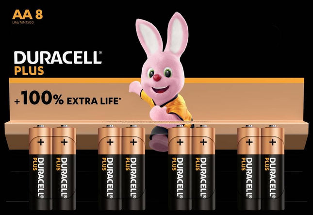 Duracell Plus AA Batteries 8pk (Single)