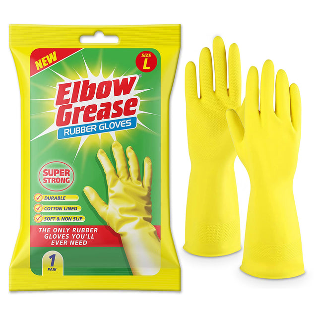 Elbow Grease Super Strong Rubber Gloves Large