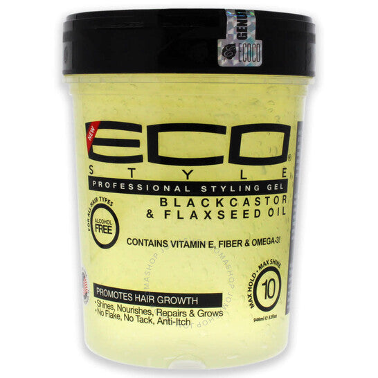 Eco Black Castor Oil & Flaxseed Oil Styling Gel 32oz