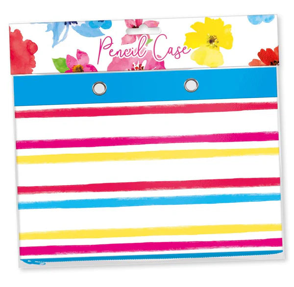 FLORAL BURST ZIPPED PENCIL CASE