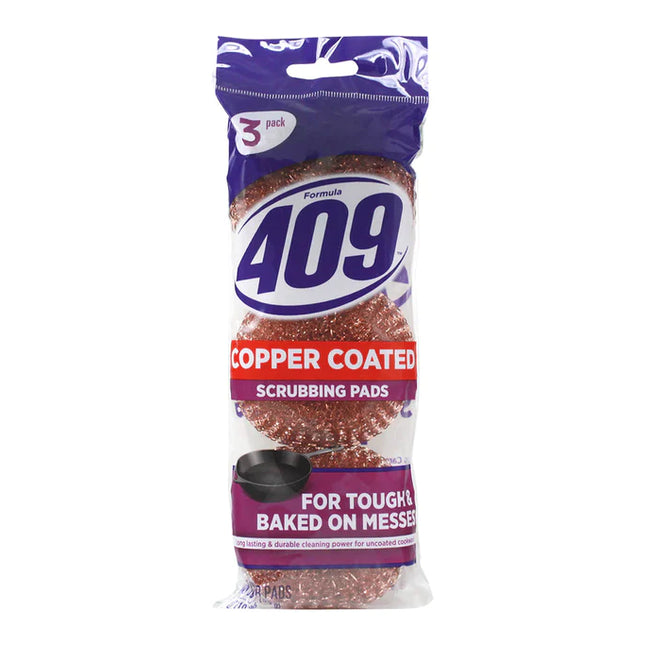 409 Copper Coated Scrubbing Pads 3pk