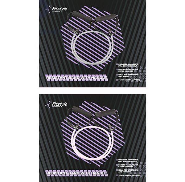 Fitstyle Resistance Band with Handle 143cm