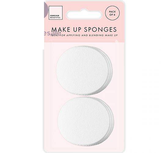 FOREVER BEAUTIFUL MAKE UP SPONGES 6 PACK