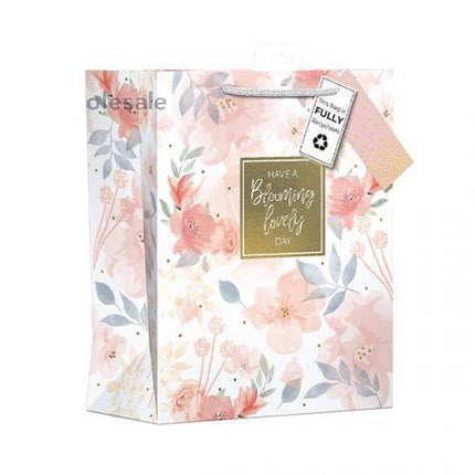 GIFTMAKER FLORAL WASH GIFT BAG MED