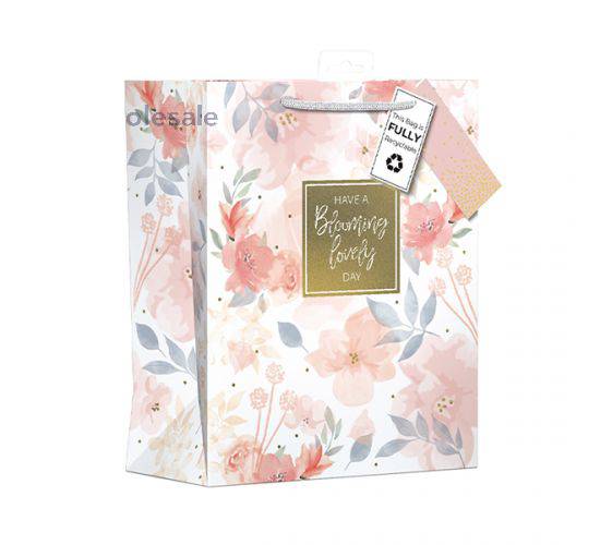 GIFTMAKER FLORAL WASH GIFT BAG MED