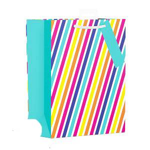 Giftmaker Rainbow Stripes Gift Bag Bottle