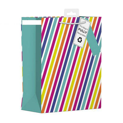 Giftmaker Rainbow Stripes Gift Bag Large