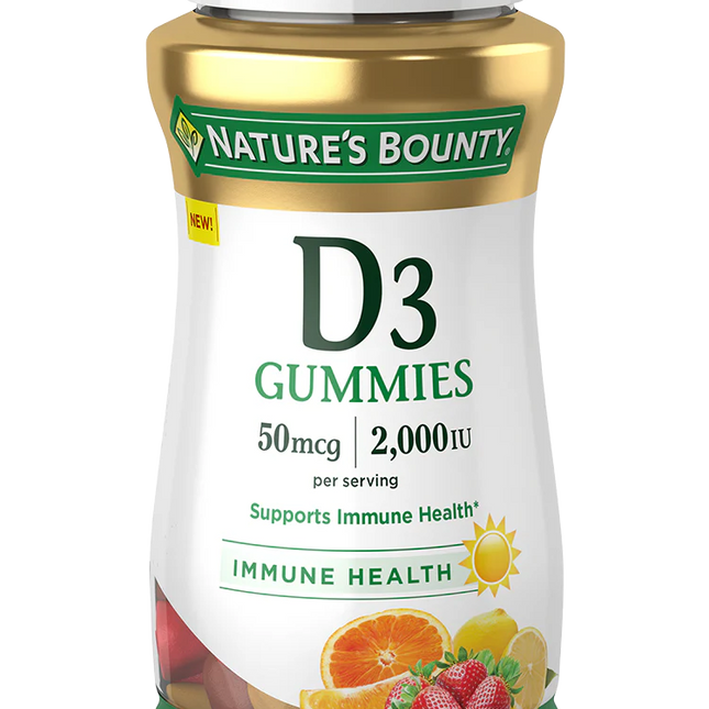 Nature's Bounty D3 Gummies 50mcg 2000IU