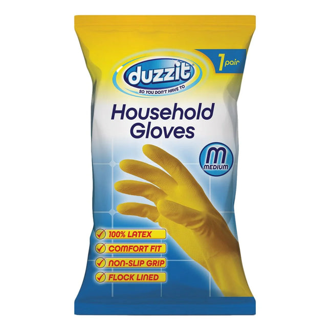 Duzzit Latex Household Gloves Medium