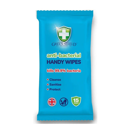 Green Shield Anti-bacterial Handy Wipes 15's