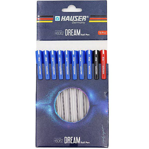 Hauser Dream Assorted Colour Premium Ball Pen 10pk