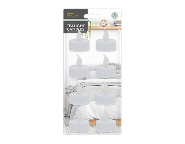 Simply Lighting Flamelesss Led Tealights 8pk