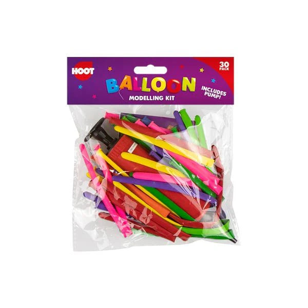 Hoot Assorted Colour Balloon Modeling Kit 30pk