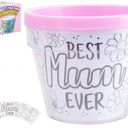 COLOUR YOUR OWN PLANT POT- MUM IN A MILLION