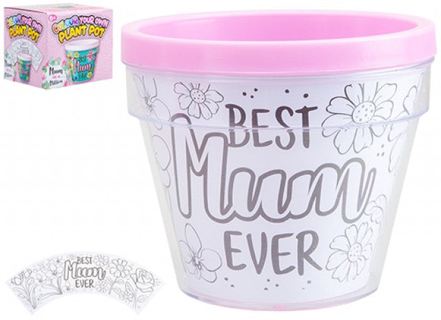 COLOUR YOUR OWN PLANT POT- MUM IN A MILLION