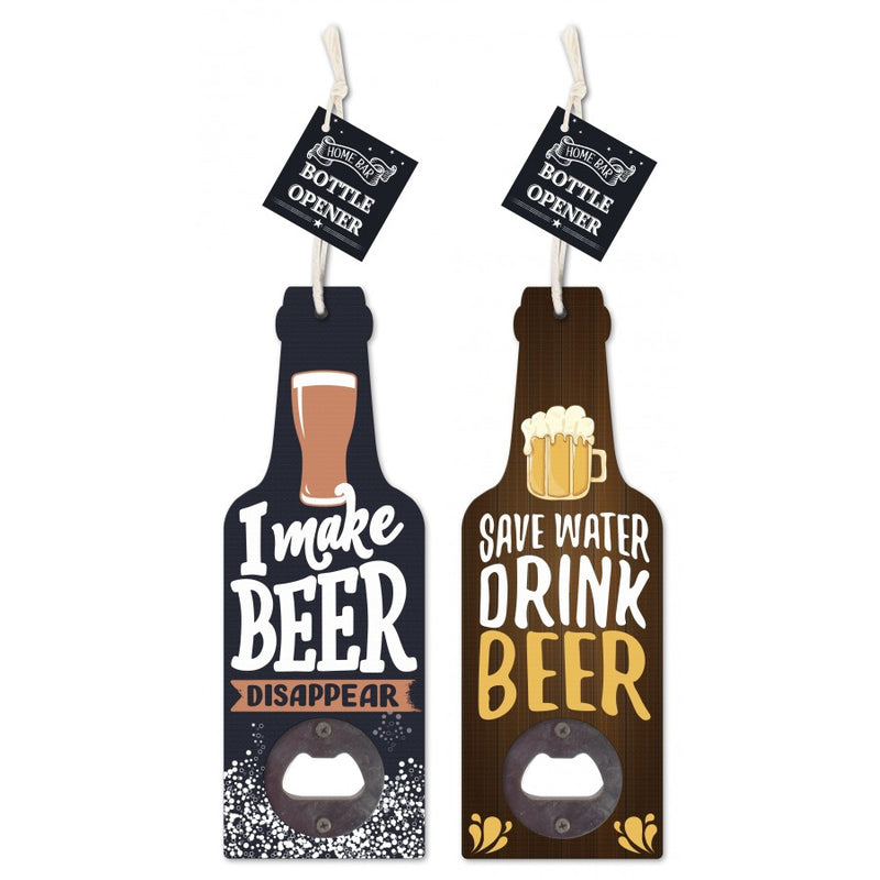 Wooden Beer Bottle Opener 2 Asst Designs