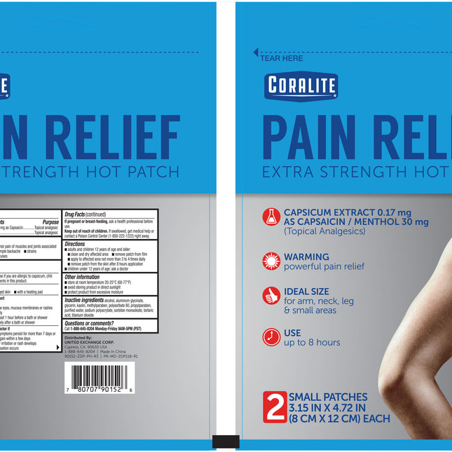 Coralite Pain Relief Extra Strength Hot Patch