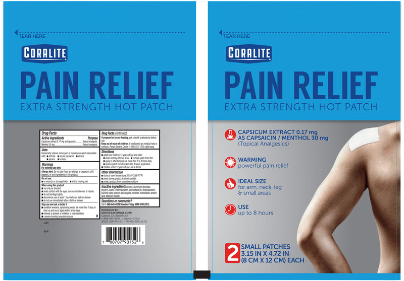 Coralite Pain Relief Extra Strength Hot Patch