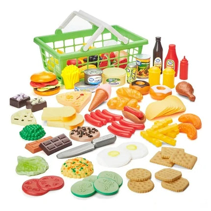 Kid Connection Play Food Basket Green 100pcs