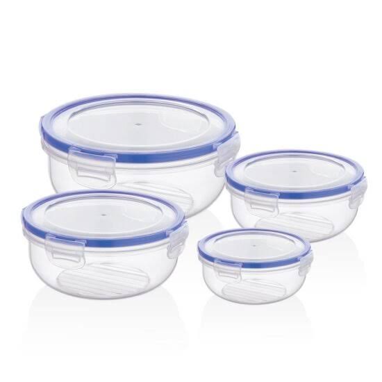 Bager Click & Lock Round Food Storage Container Set 4pc