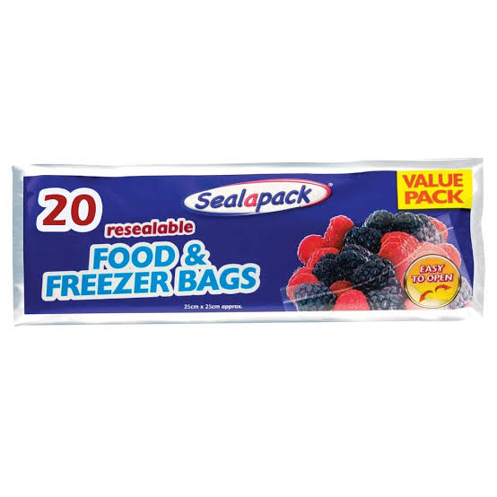 SEALAPACK RESEALABLE FOOD& FREEZER BAGS 20'S