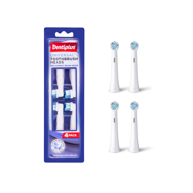 Dentiplus Universal Toothbrush Heads 4 Pack