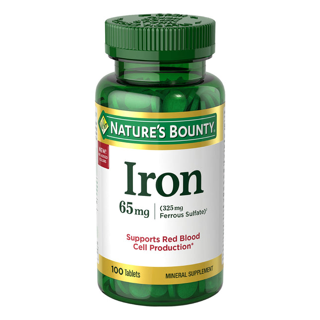 Nature's Bounty Iron 65mg Tablets 100's