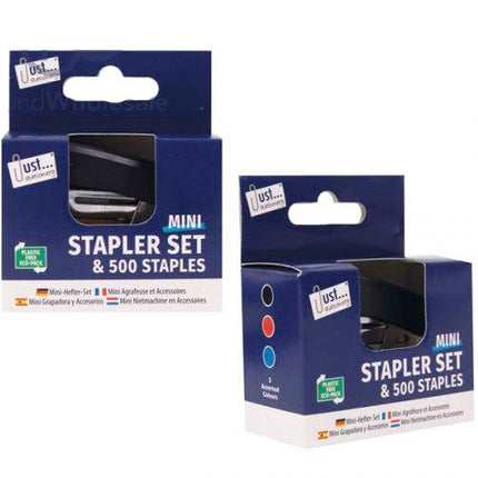 JUST STATIONERY STAPLER SET & 500 STAPLES