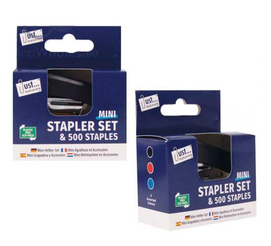 JUST STATIONERY STAPLER SET & 500 STAPLES