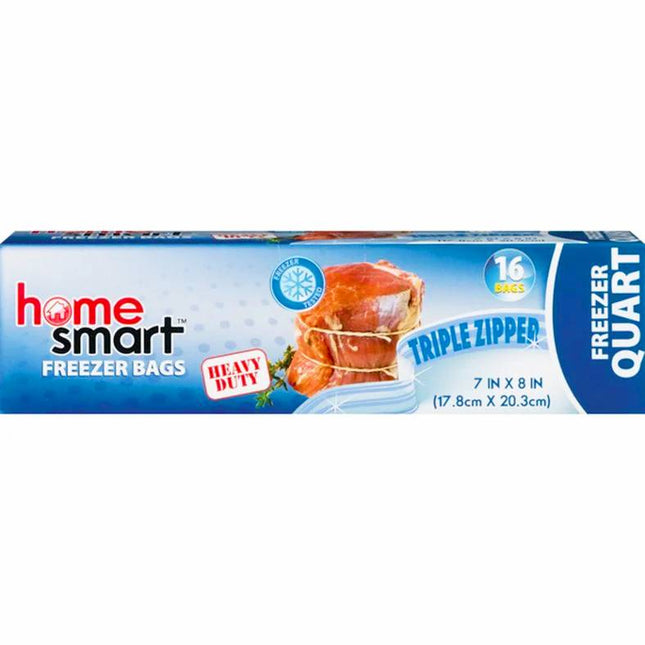 Home Smart Freezer Bag Quart 16pk