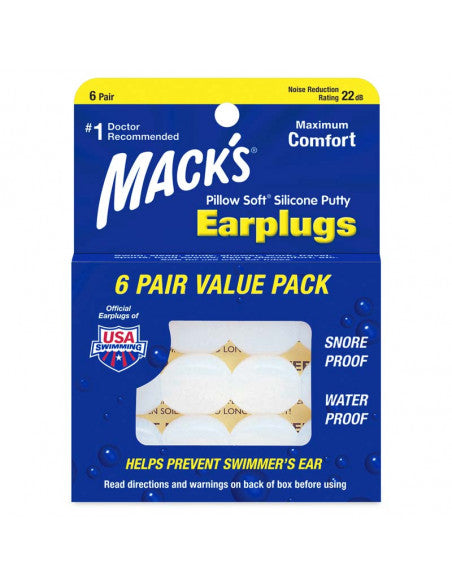 MACKS EARPLUGS 6 PAIRS VALUE PACK
