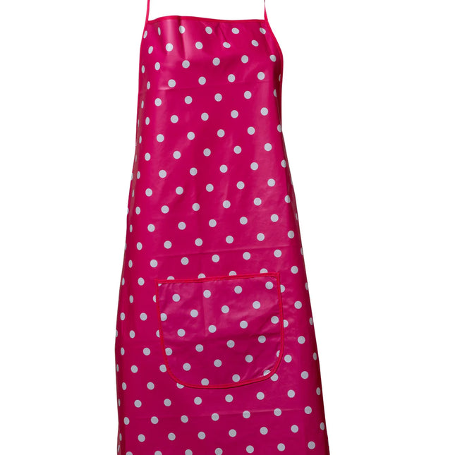 Manita PVC Pink Polka Dot Apron