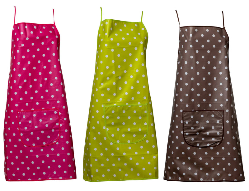 Manita PVC Green Polka Dot Apron