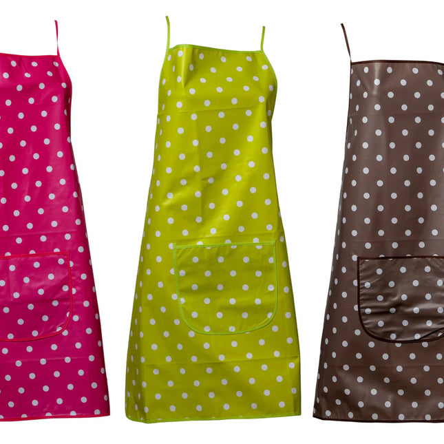 Manita PVC Beige Polka Dot Apron