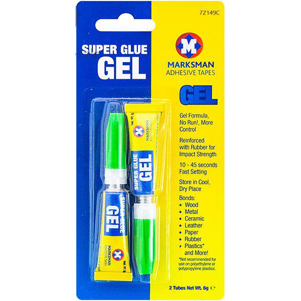 MARKSMAN SUPER GLUE WITH NEEDLE 3G X 2PK