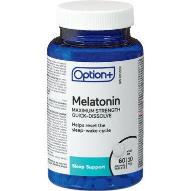 Option+ Melatonin Tablets 10mg Quick Dissolve Tabs 60's
