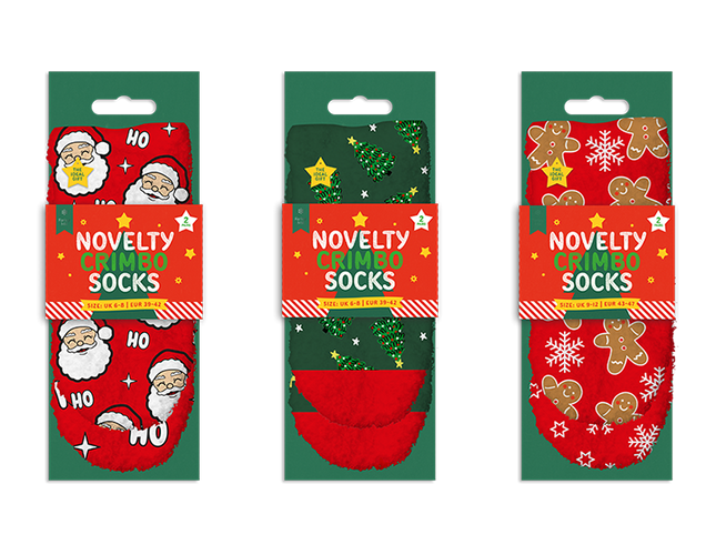 Farley Mill Men's Novelty Cozy Christmas Socks 2pk Asst