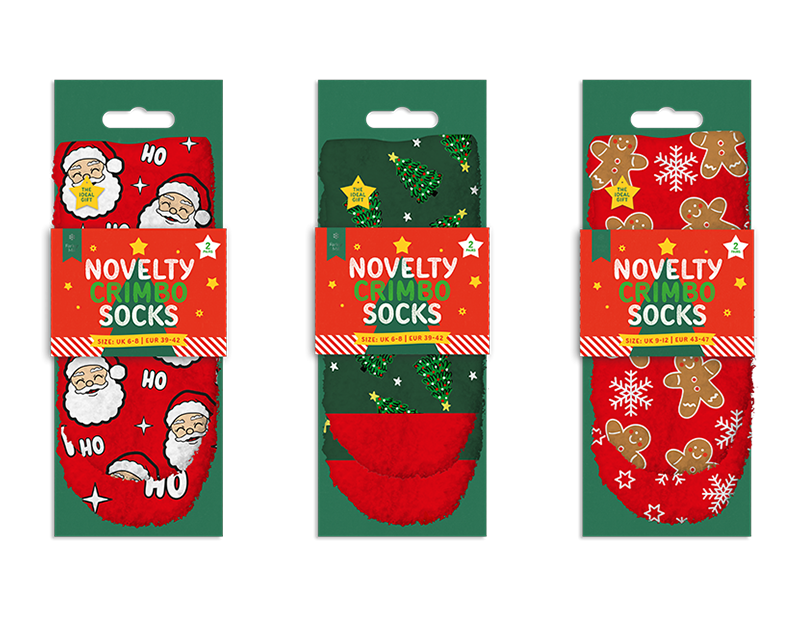 Farley Mill Men's Novelty Cozy Christmas Socks 2pk Asst