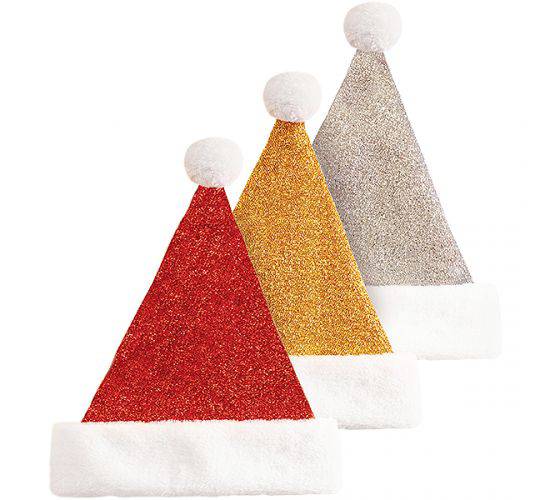 Festive Wonderland  Metallic Santa Hat