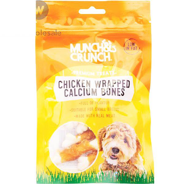 Munch & Crunch Chicken Wrapped Calcium Bones Dog Treats 70g