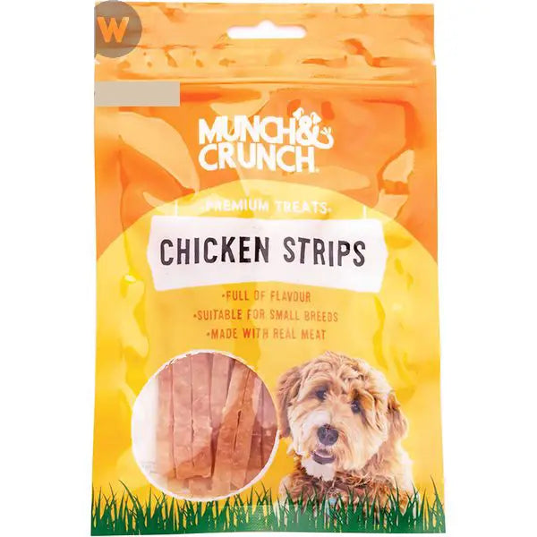 Munch & Crunch Premium Chicken Strips Dog Treats 70g