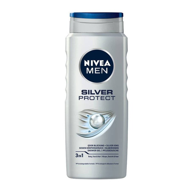 Nivea Men Shower Gel Silver Protect 500ml