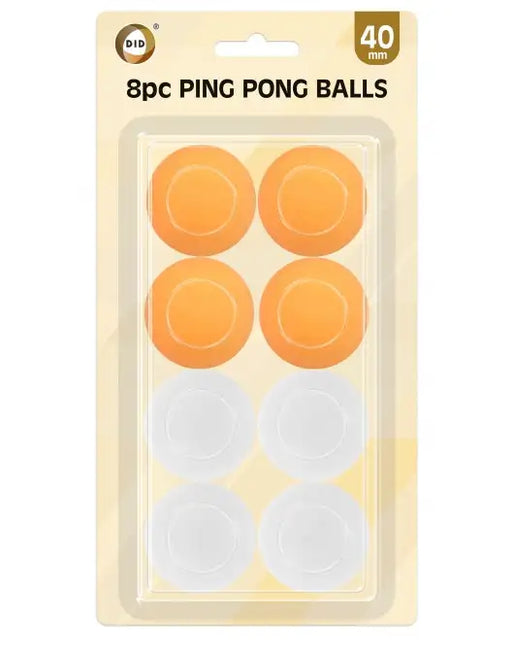 DID 40mm Ping Pong Balls Asst Colours