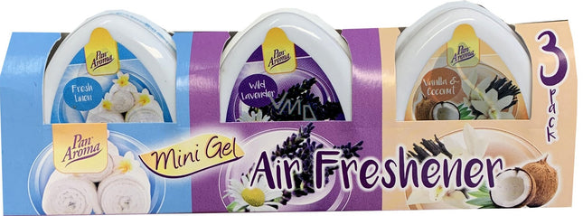 Pan Aromas Mini Gel Air Fresheners 3pk